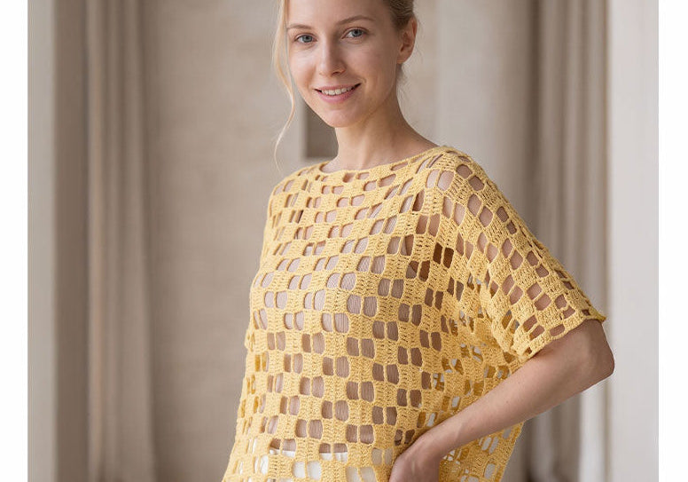 Openwork Square Summer Top / Crochet