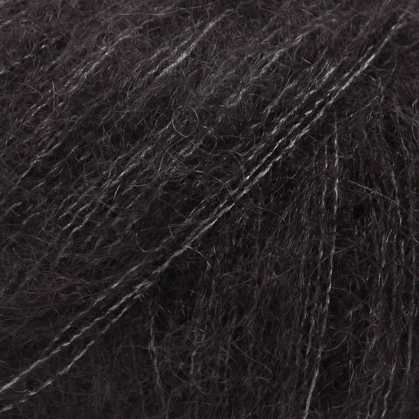DROPS Kid-Silk 02 Svart – mohair- och silkesgarn