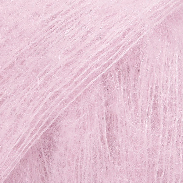 DROPS Kid-Silk 03 Ljusrosa – mohair- och silkesgarn