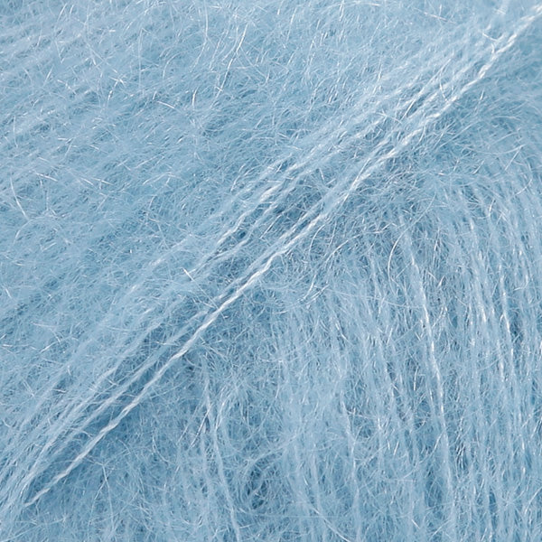 DROPS Kid-Silk 08 Ljus jeansblå – mohair- och silkesgarn