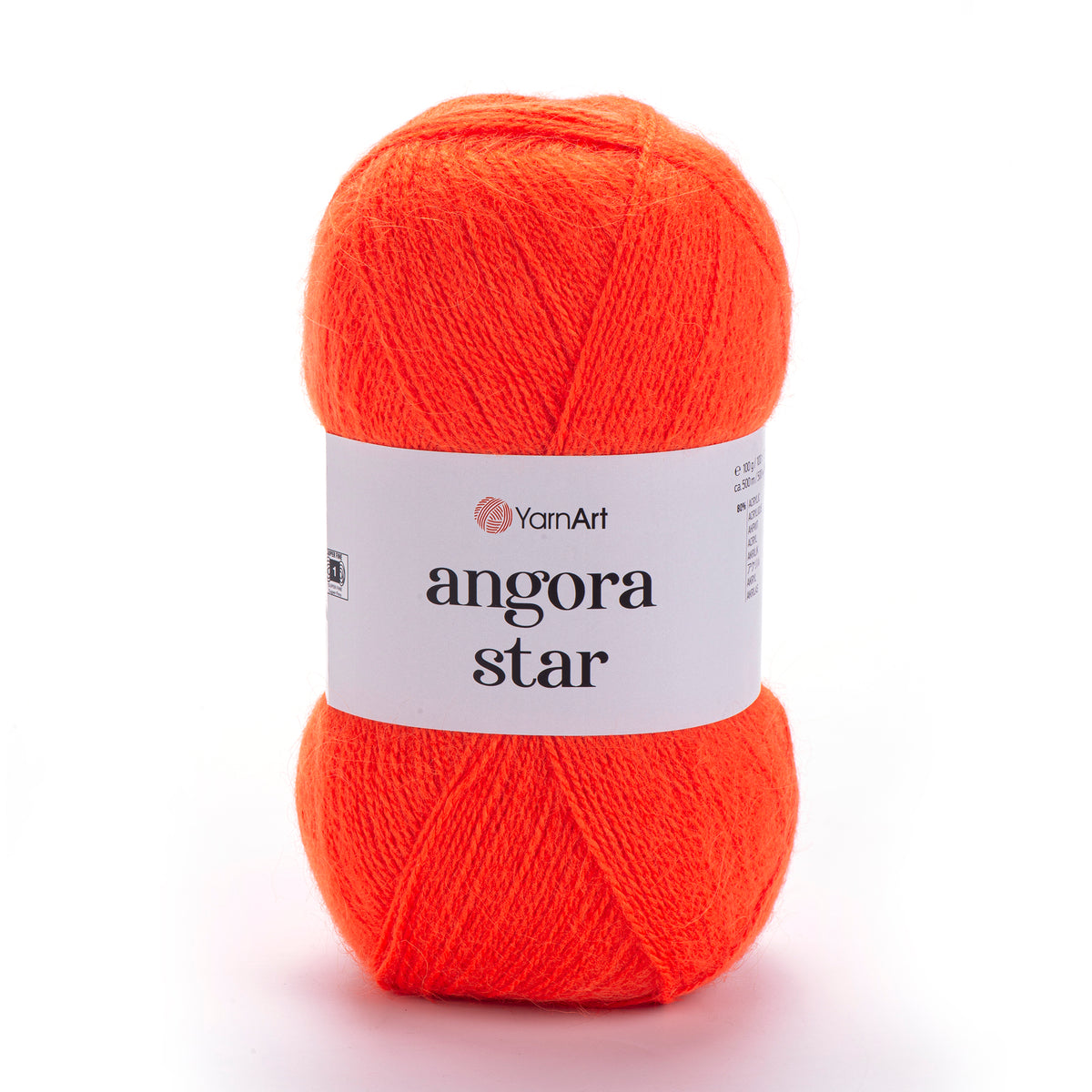 YarnArt Angora Star 206 Écarlate – fil duveteux acrylique et laine