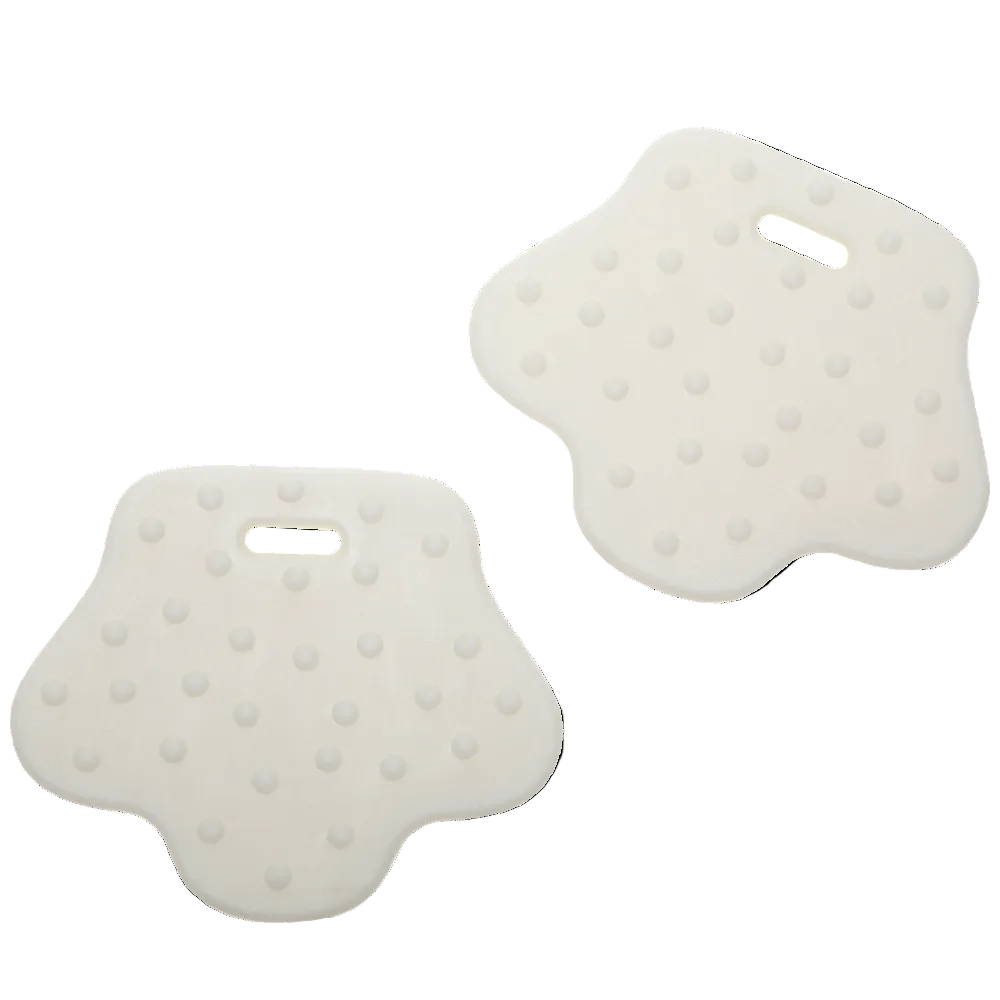 Soft TPE Animal Foot Teether (2 pcs) – for Baby Sensory Toys & Rattles Off White
