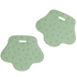 Soft TPE Animal Foot Teether (2 pcs) – for Baby Sensory Toys & Rattles Pastel Green