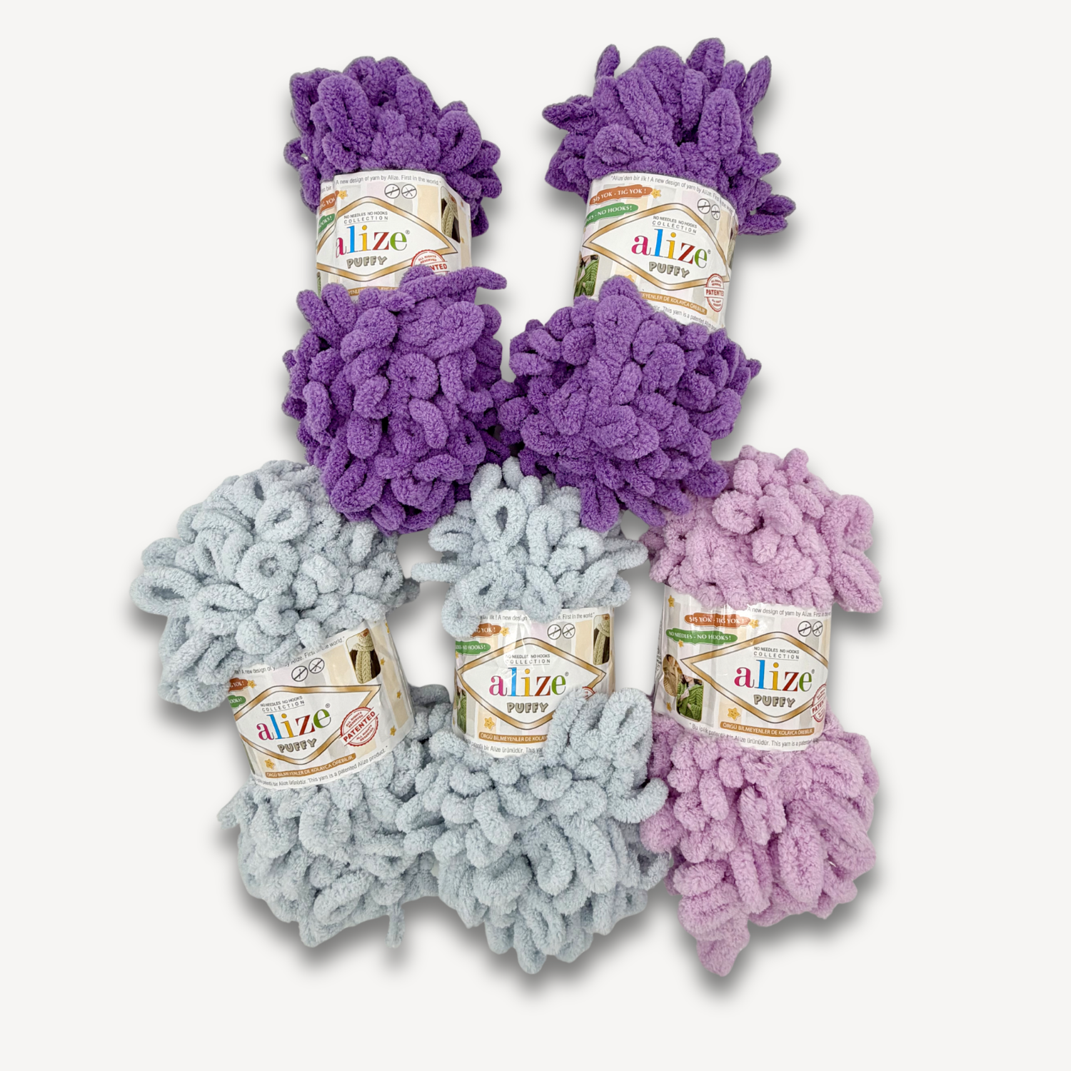 Alize Puffy dzijas komplekts (5 gab.)