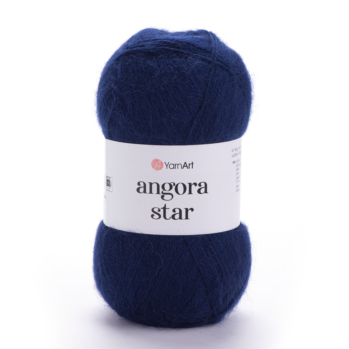 YarnArt Angora Star 583 Marine foncé – fil duveteux acrylique et laine