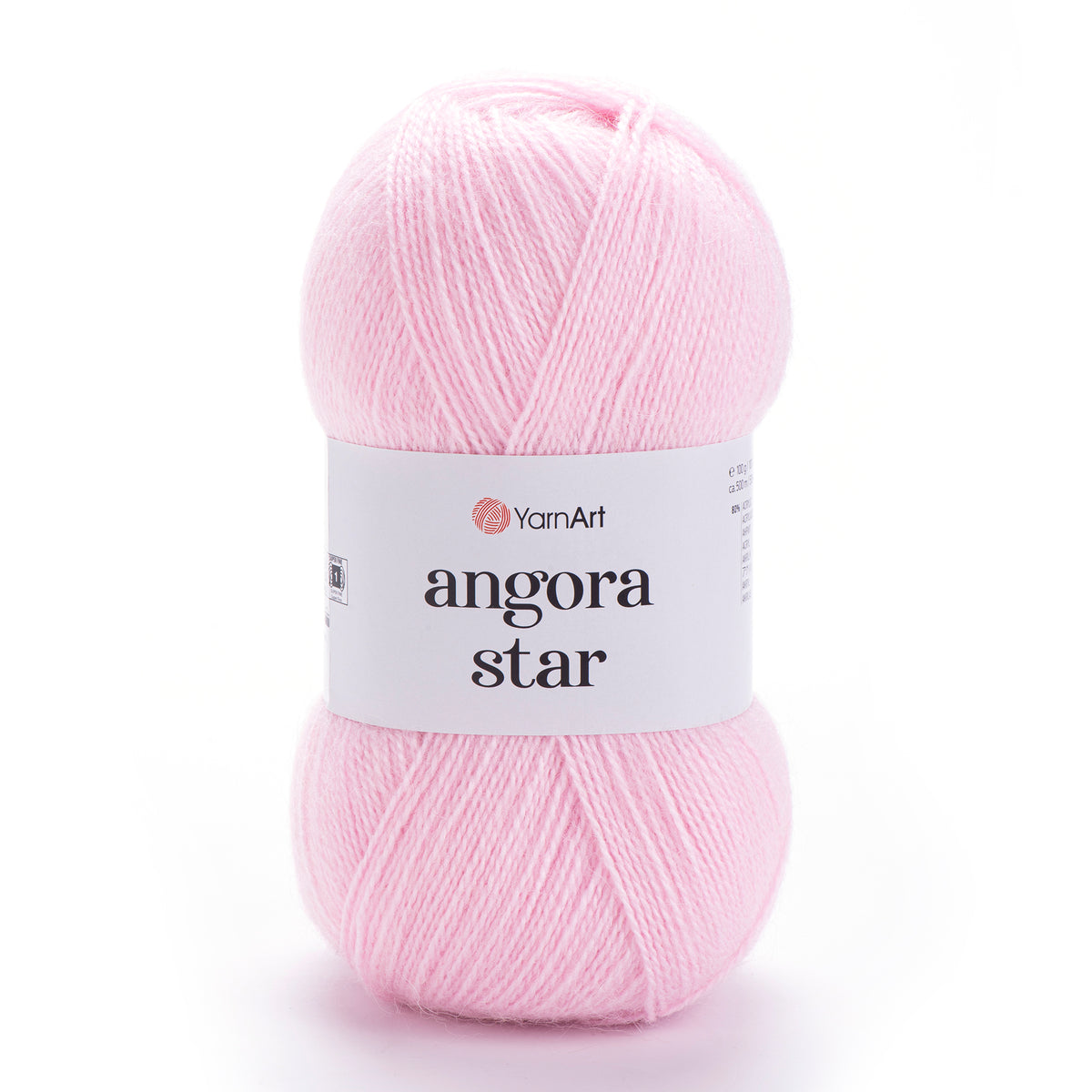 YarnArt Angora Star 649 Rose layette – fil duveteux acrylique et laine