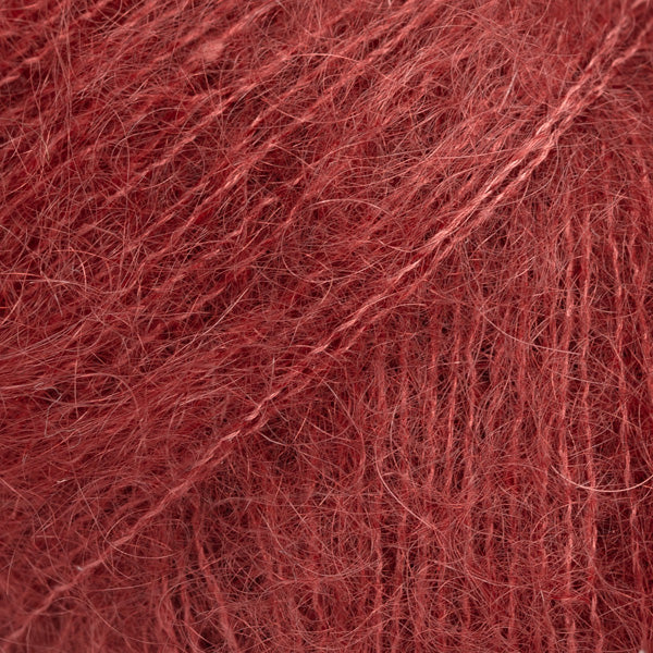 DROPS Kid-Silk 68 Rödbrun – mohair- och silkesgarn