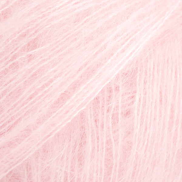 DROPS Kid-Silk 72 Pastellrosa – mohair- och silkesgarn