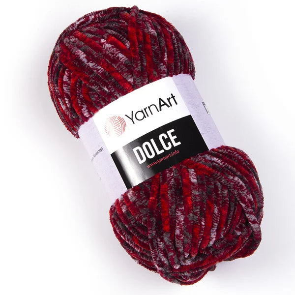 YarnArt Dolce 805 Ruby Night – plush chenille yarn