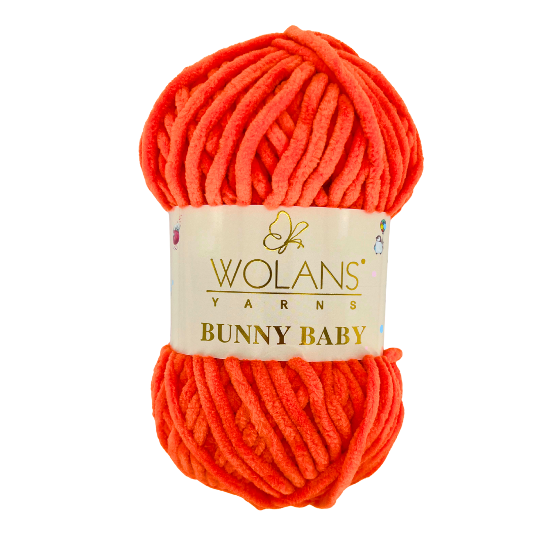 Wolans Bunny Baby 100-89 Skaisčiai raudona – pliušiniai siūlai
