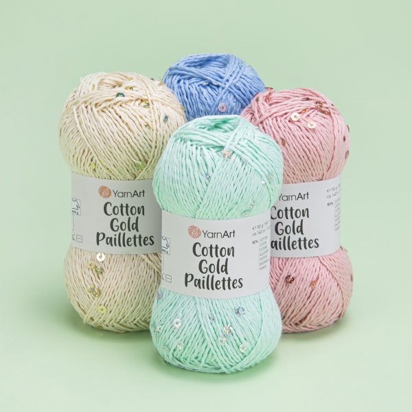 YarnArt Cotton Gold Paillettes