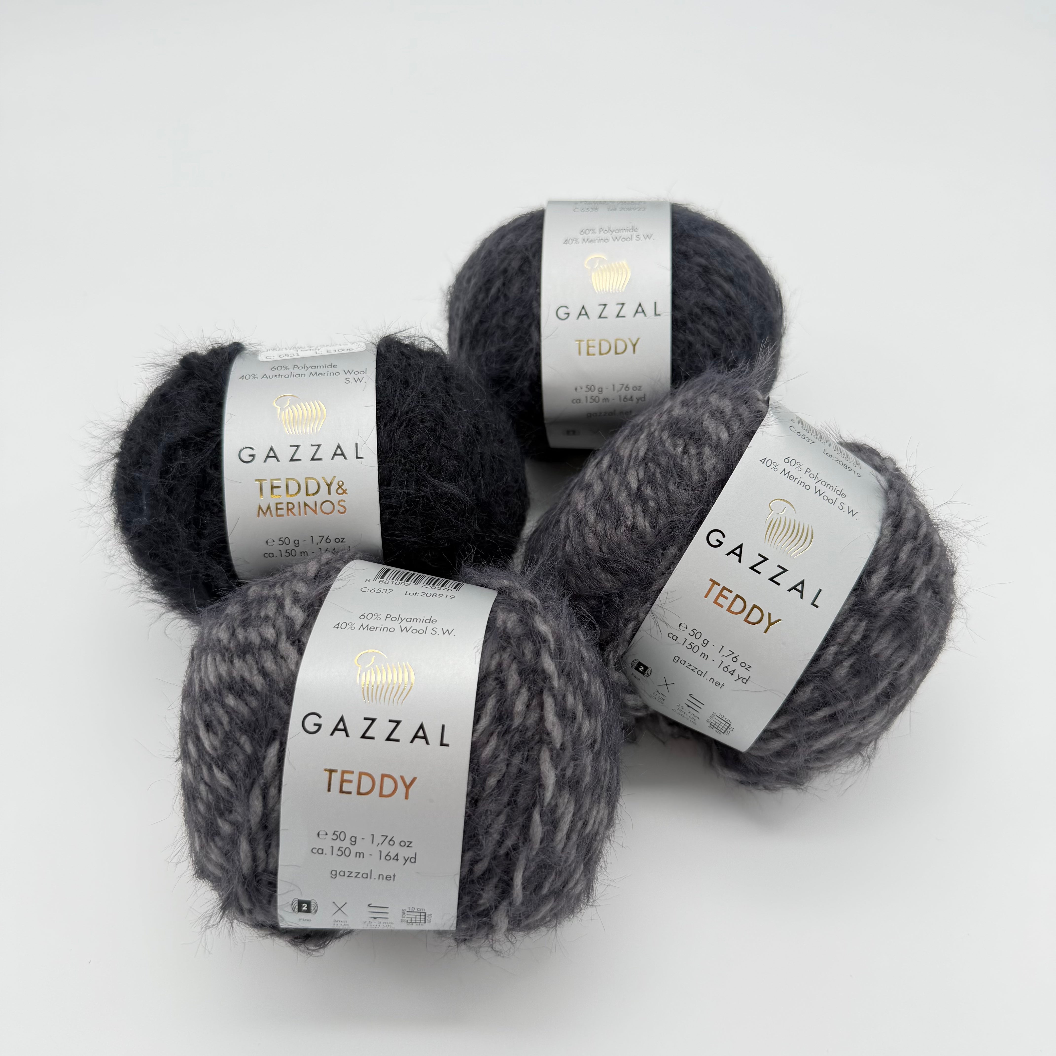 Набор пряжи Gazzal Teddy (4 шт.)