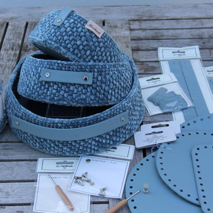 Apaļa somas pamatne – 35 cm diametrs (Zila)