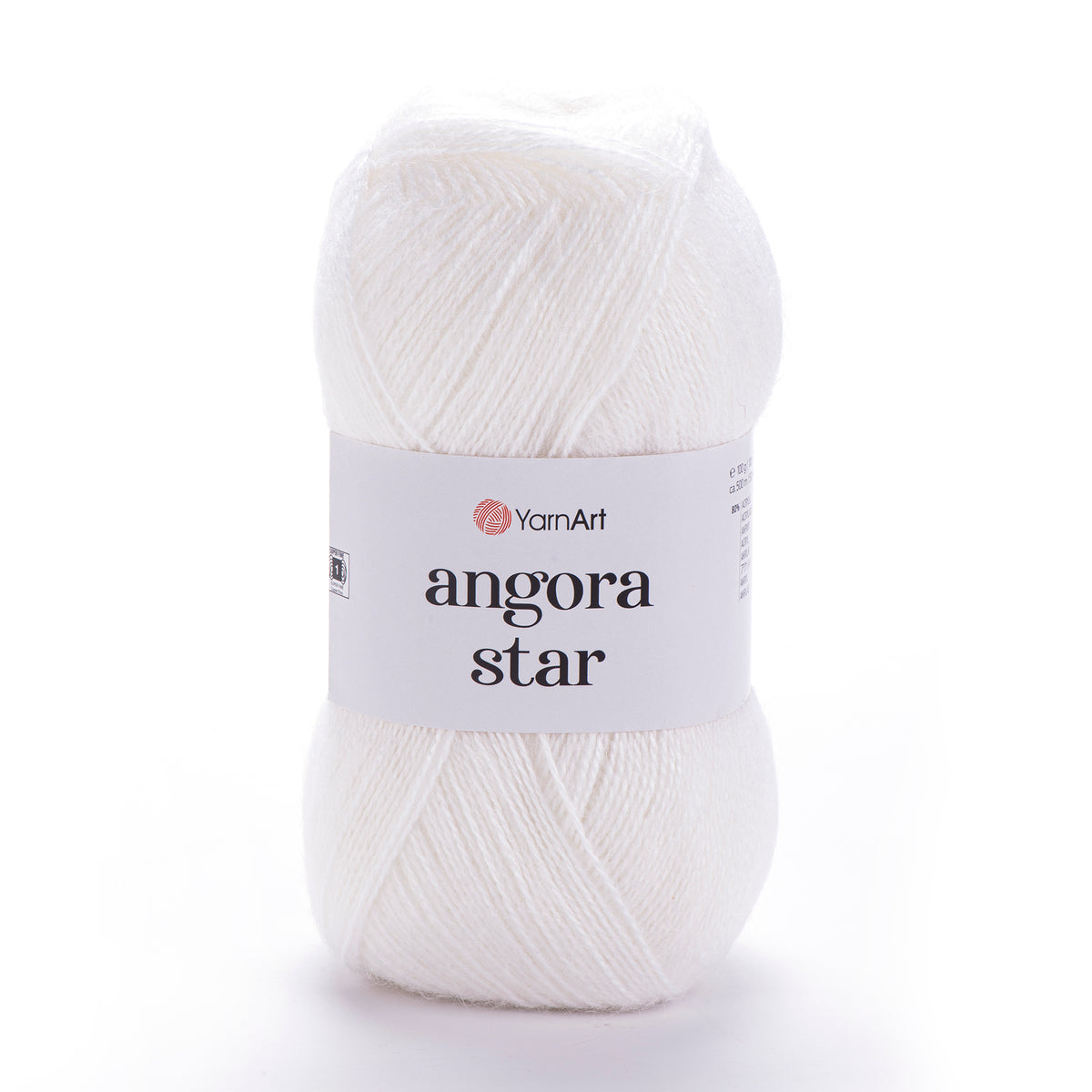 YarnArt Angora Star 501 Argent – fil duveteux acrylique et laine