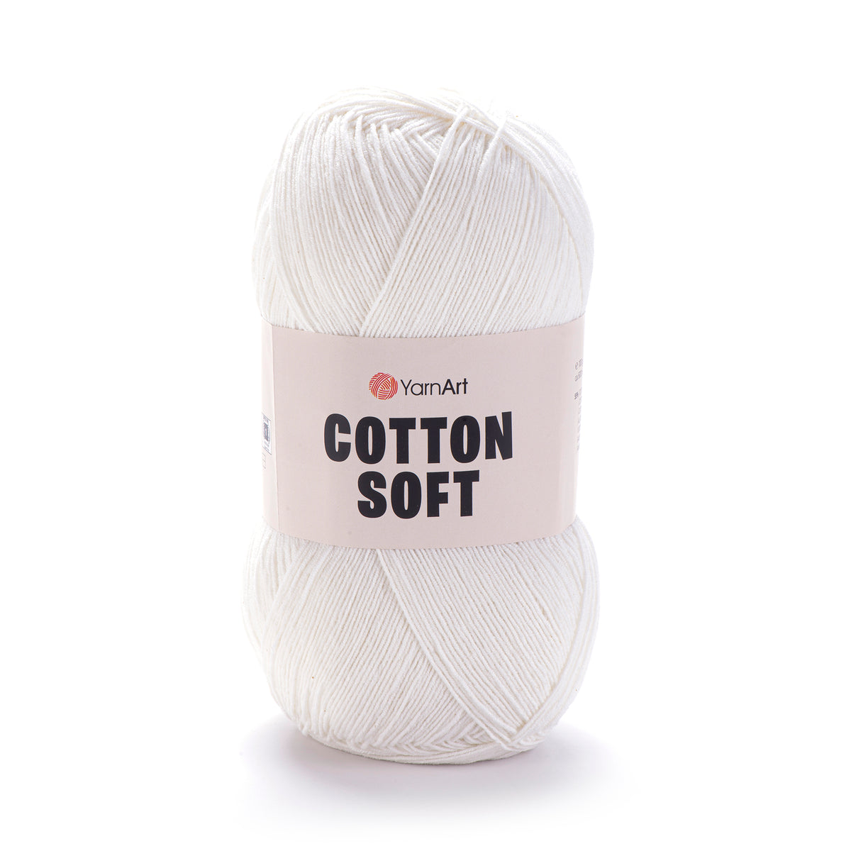 YarnArt Cotton Soft 01 Gris clair – fil fin coton et acrylique