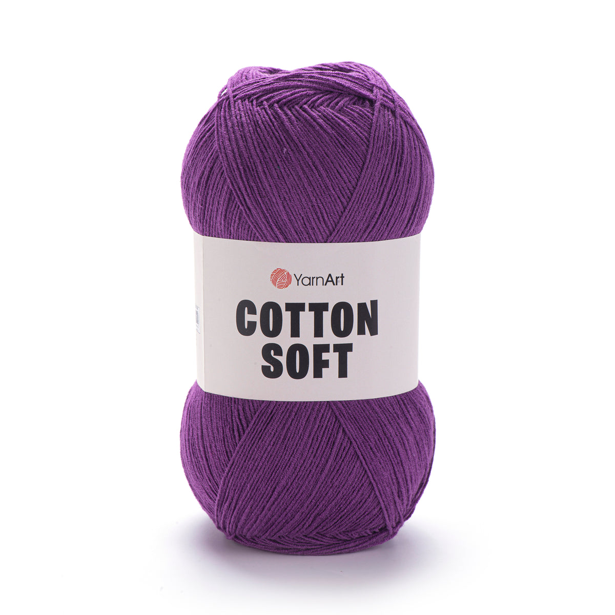YarnArt Cotton Soft 50 Aubergine – fil fin coton et acrylique
