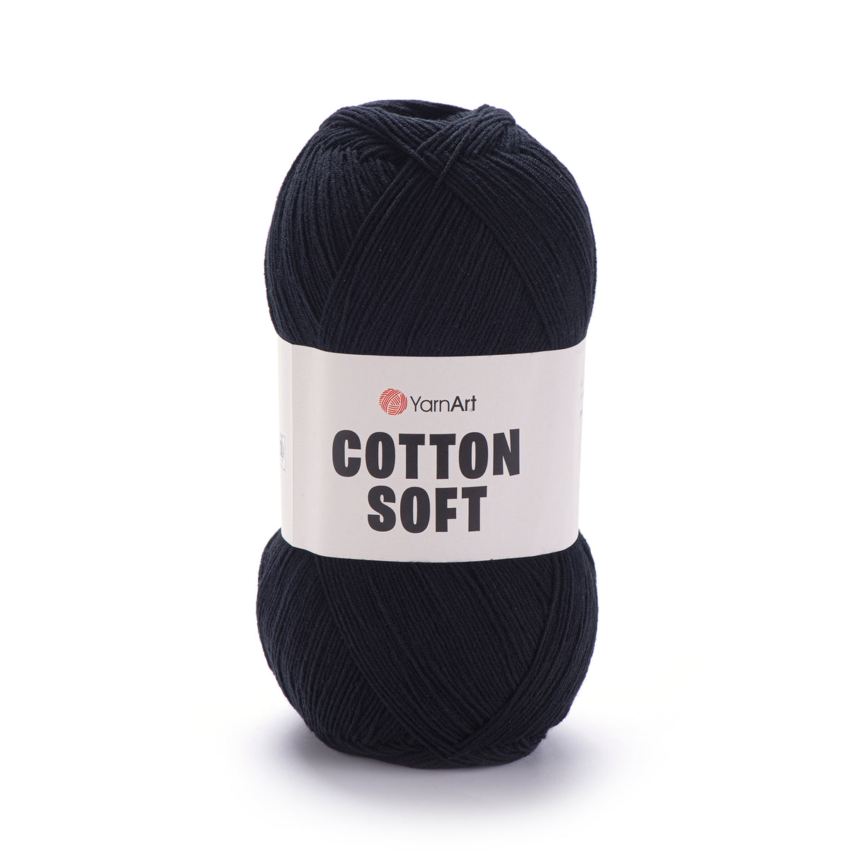 YarnArt Cotton Soft 53 Noir – fil fin coton et acrylique