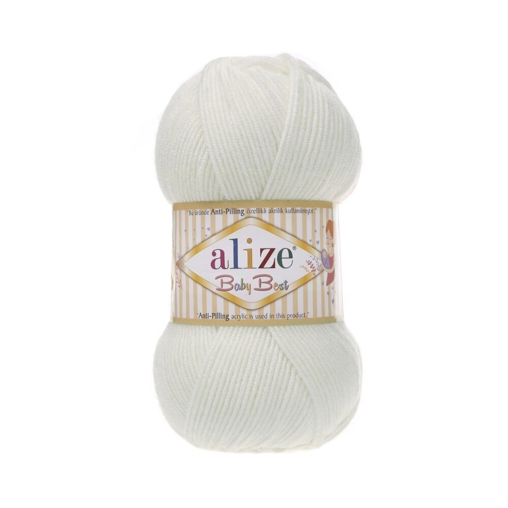 Alize Baby Best 450 Off White – bamboo acrylic baby yarn