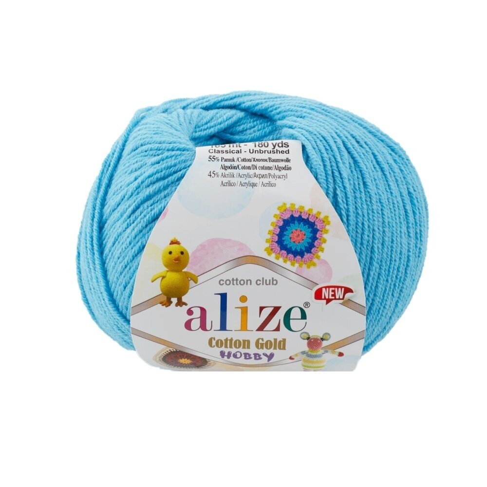Alize Cotton Gold Hobby 287 Бирюзовый – пряжа из хлопка и акрила