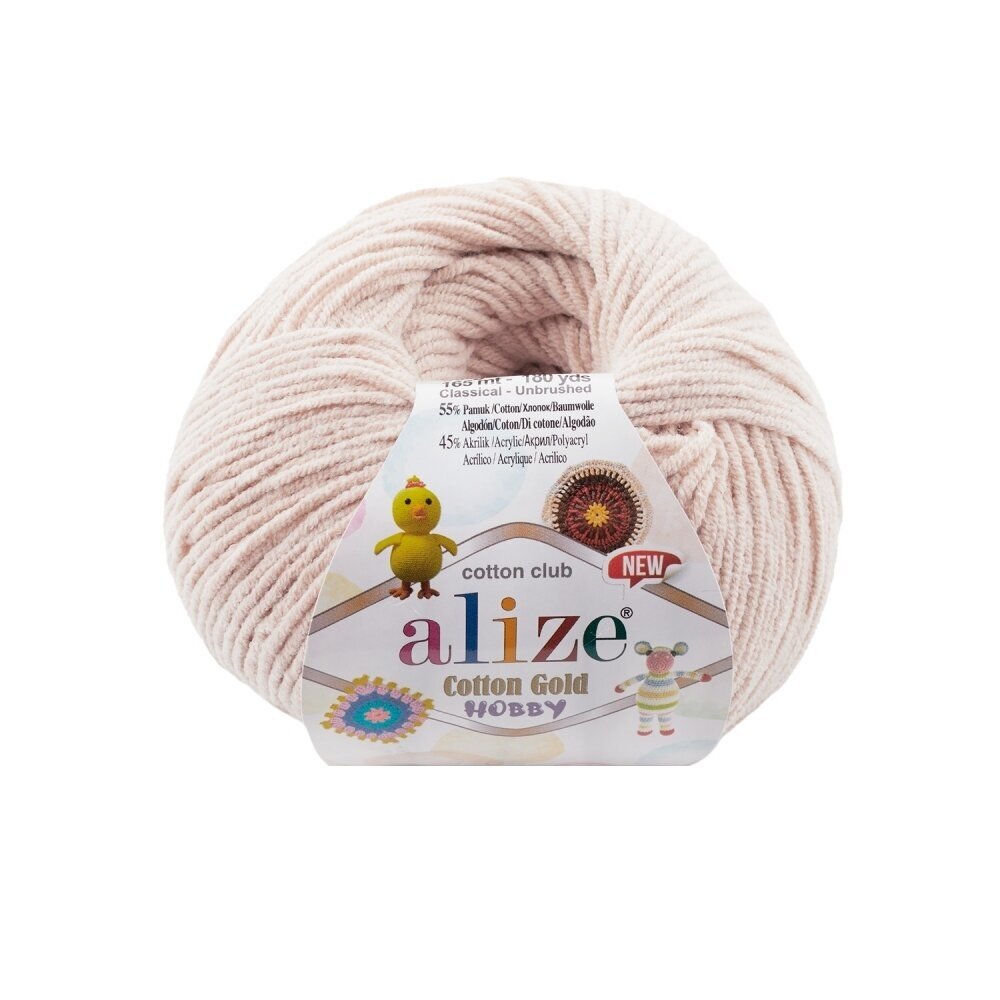 Alize Cotton Gold Hobby 314 Телесный – пряжа из хлопка и акрила