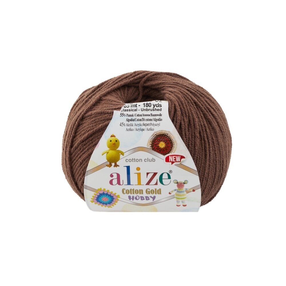 Alize Cotton Gold Hobby 493 Какао – пряжа из хлопка и акрила