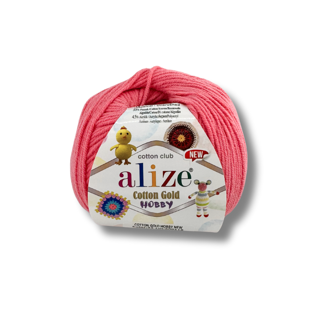 Alize Cotton Gold Hobby 33 Розовый – пряжа из хлопка и акрила