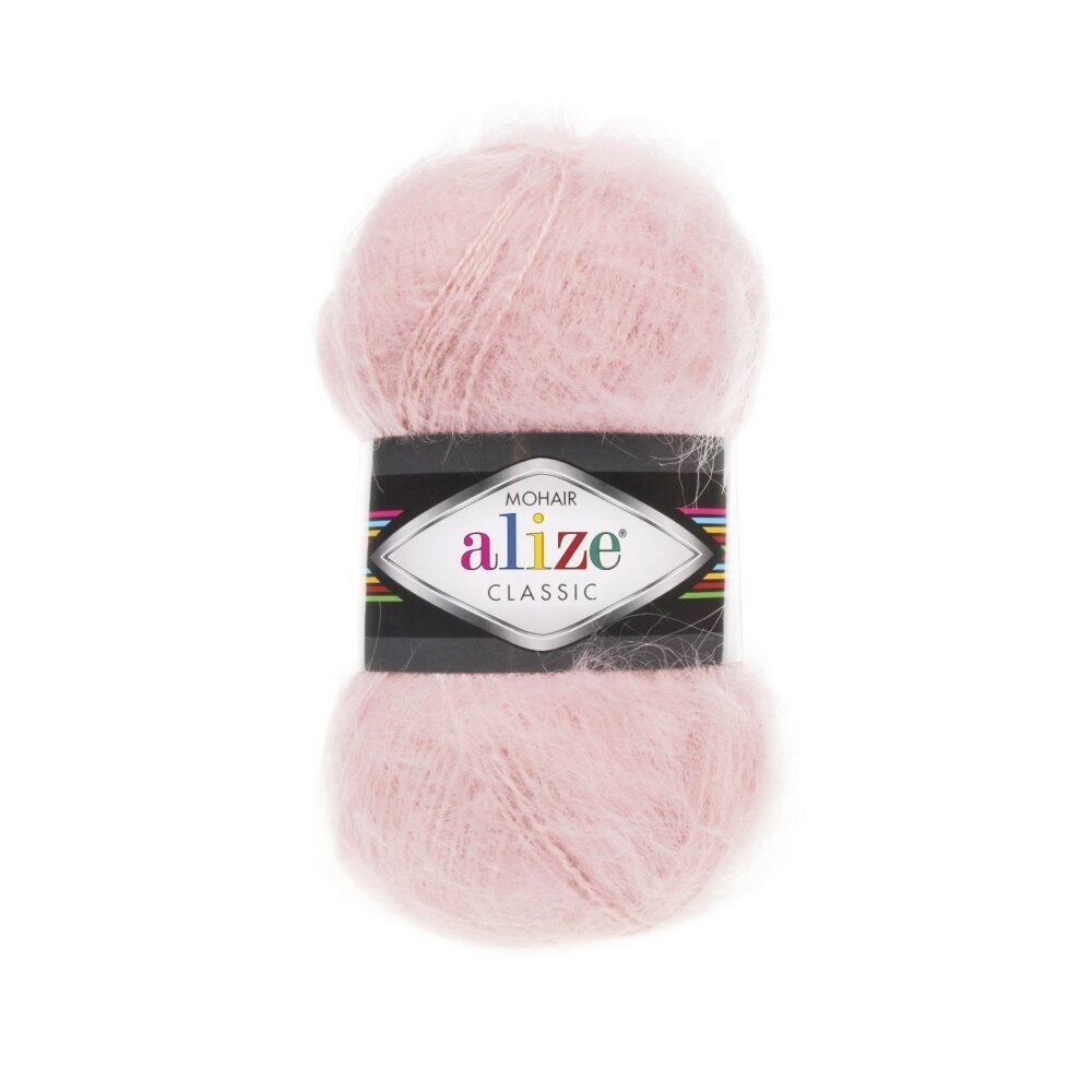 Alize Mohair Classic 271 Pudrinė rožinė – akrilo siūlai su moheriu ir vilna