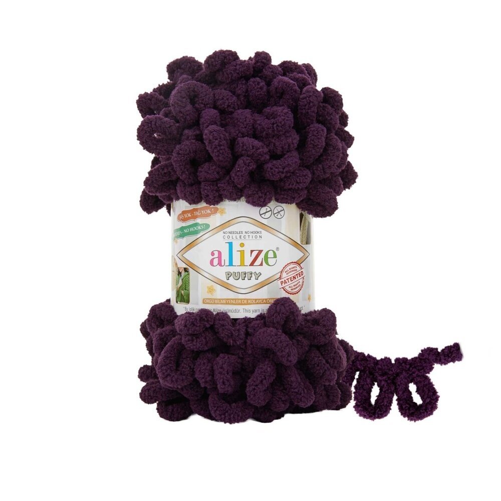 Alize Puffy 986 Dark Plum – loop yarn