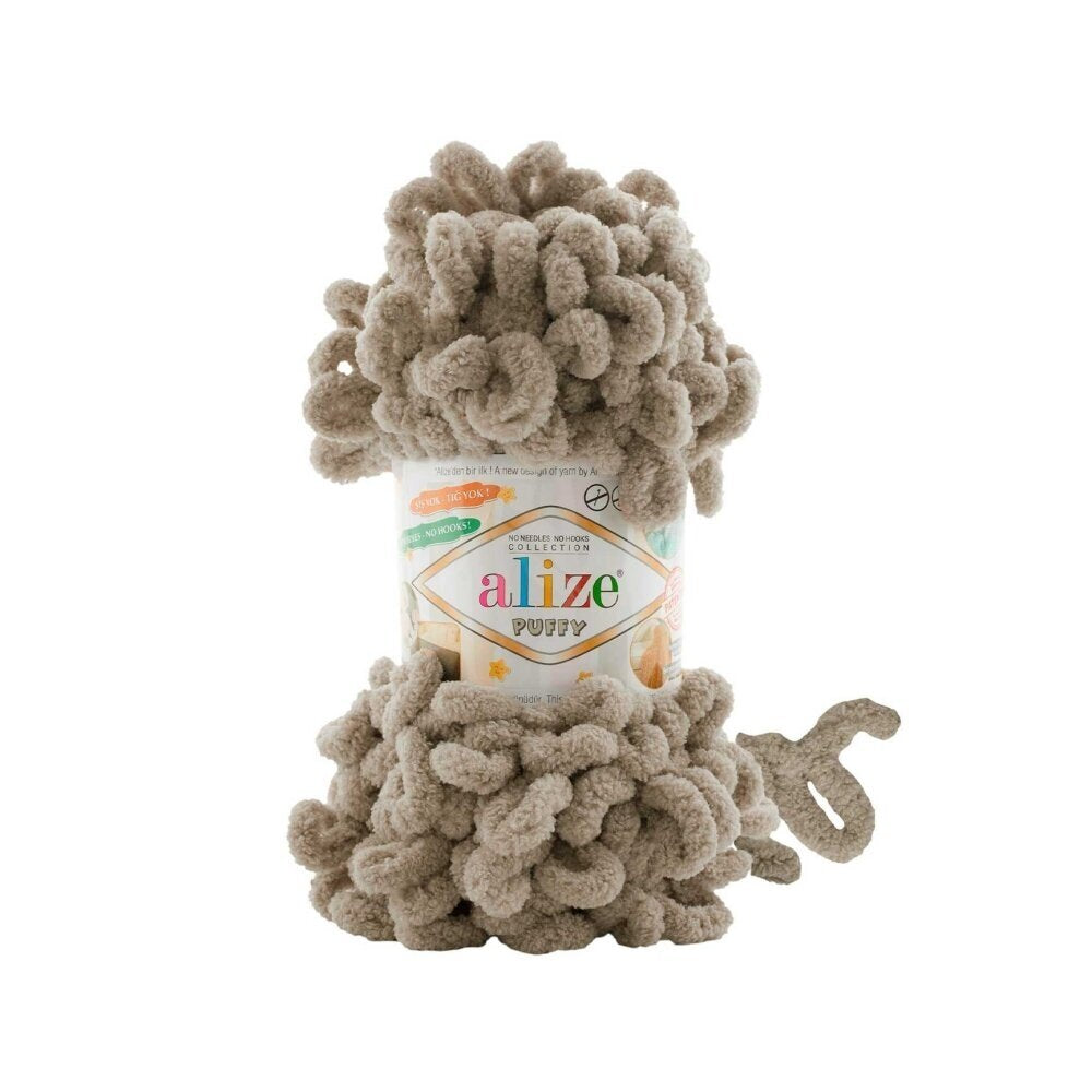 Alize Puffy 990 Dark Beige – loop yarn