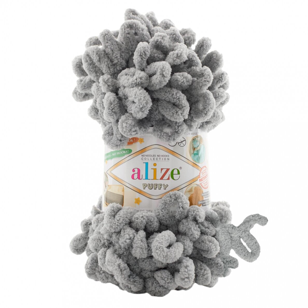 Alize Puffy 302 Medium Grey – loop yarn