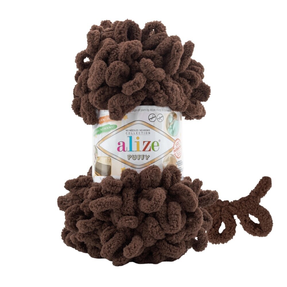 Alize Puffy 493 Brown – loop yarn