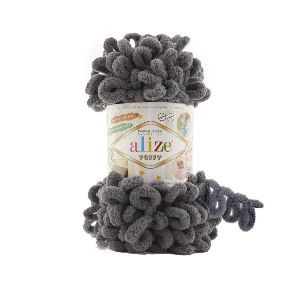 Alize Puffy 53 Charcoal – loop yarn