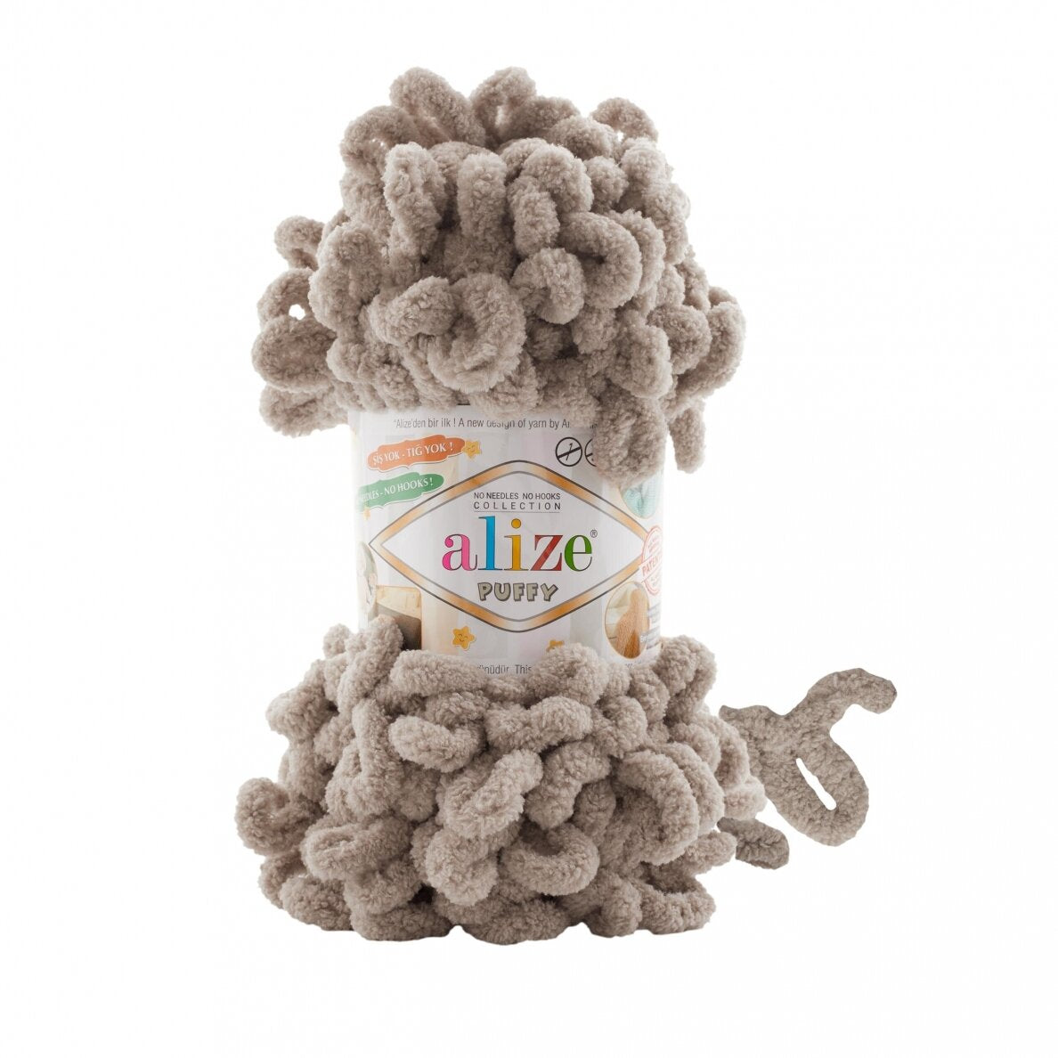 Alize Puffy 72 Taupe – loop yarn