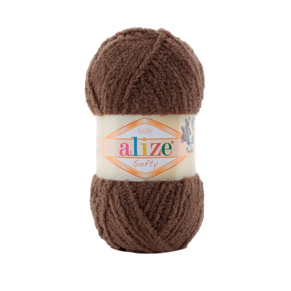 Alize Softy Baby 493 Brown – plush baby yarn