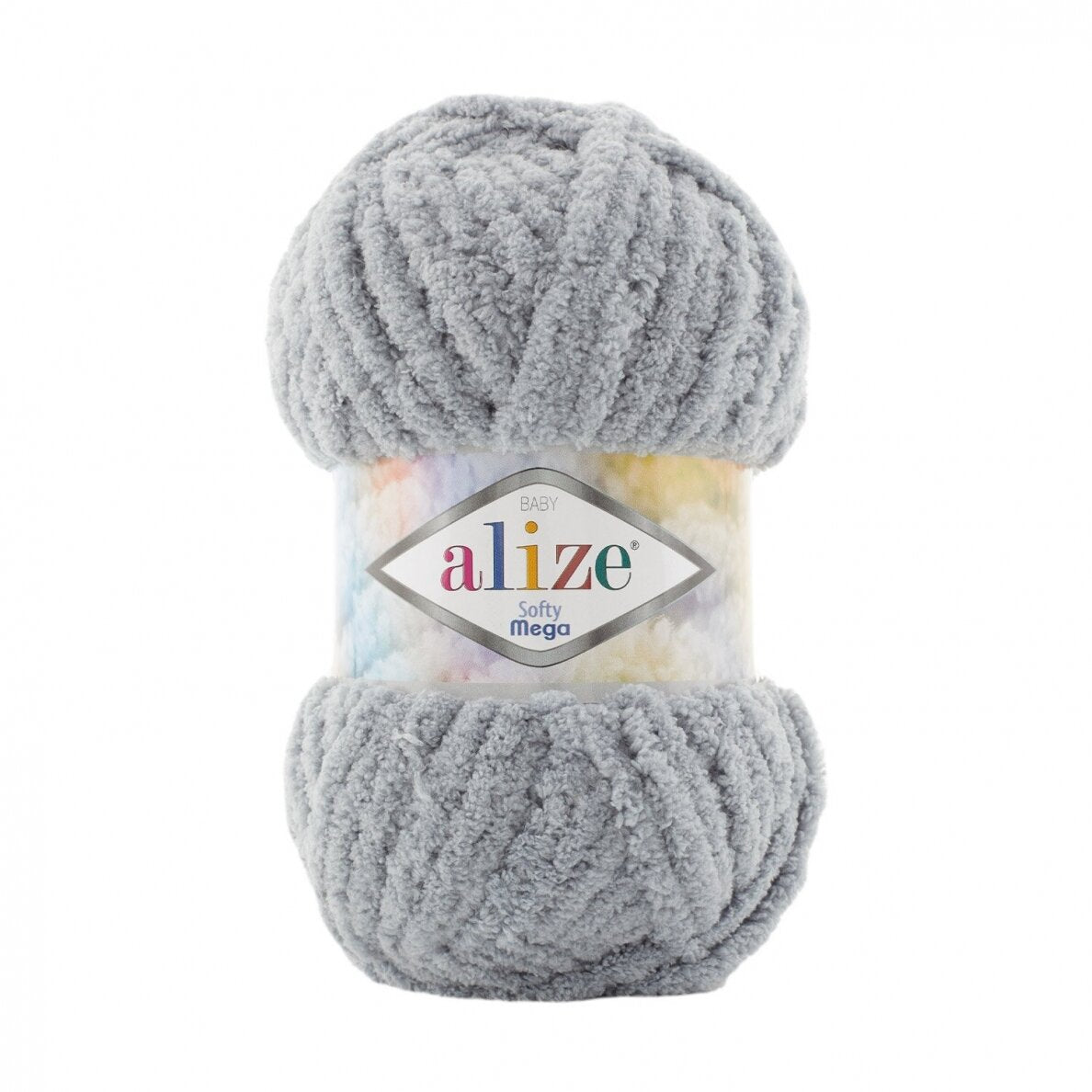 Alize Softy Mega 428 Grigio medio – filato soffice spesso