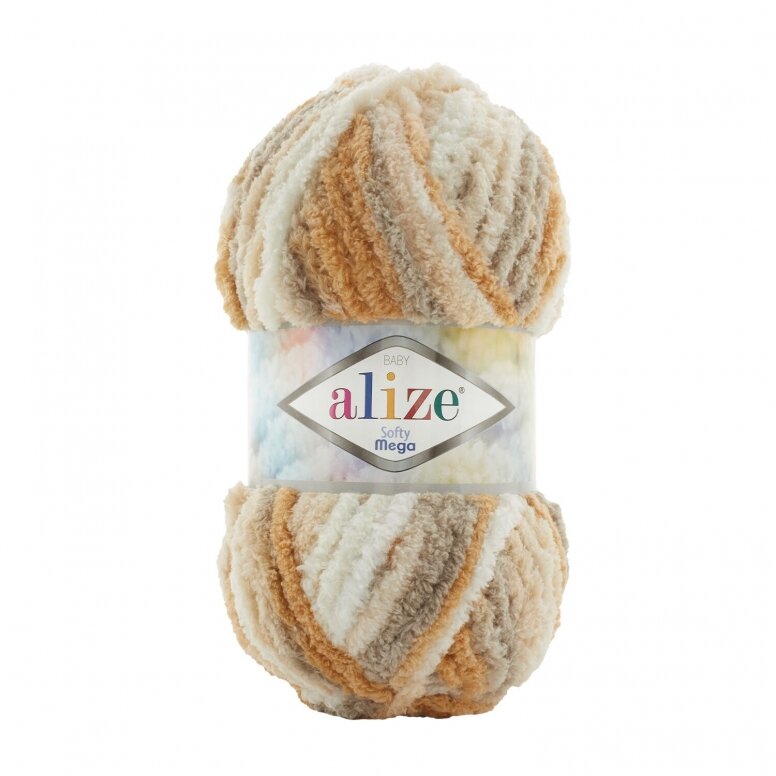 Alize Softy Mega 5926 Caramello sfumato – filato soffice spesso