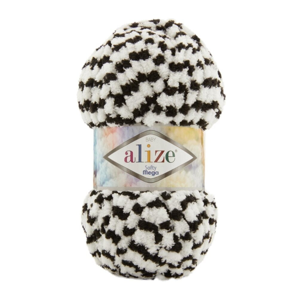 Alize Softy Mega 6451 Dalmata – filato soffice spesso