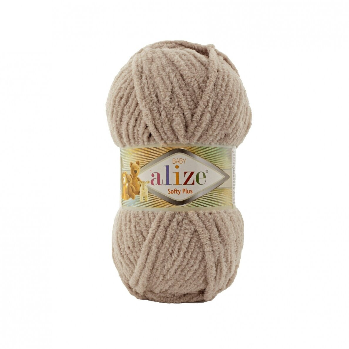 Alize Softy Plus 72 Серо-коричневый – толстая плюшевая пряжа
