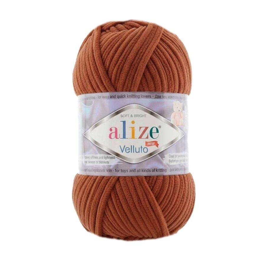 Alize Velluto 36 Brick – chenille yarn