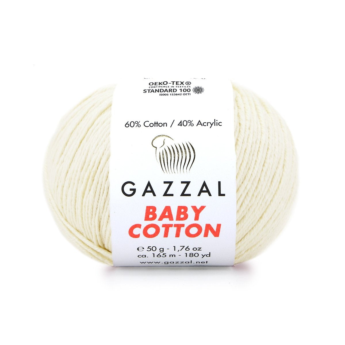 Gazzal Baby Cotton 3437 Ванильный – детская пряжа из хлопка и акрила