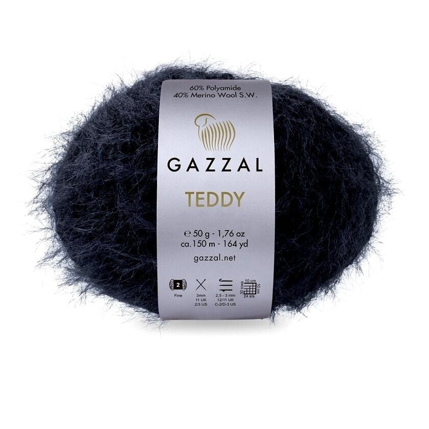 Gazzal Teddy 6531 Blu notte – filato bouclé con merino