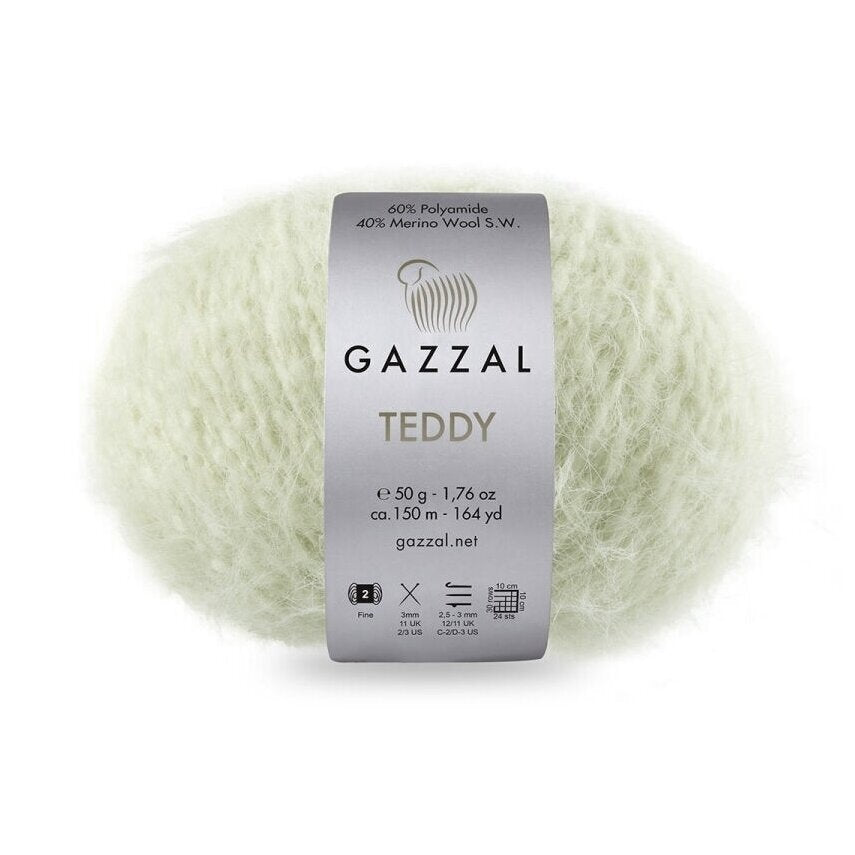 Gazzal Teddy 6554 Panna – filato bouclé con merino