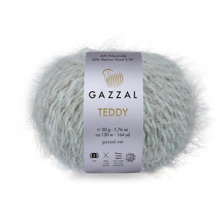 Gazzal Teddy 6535 Grigio – filato bouclé con merino