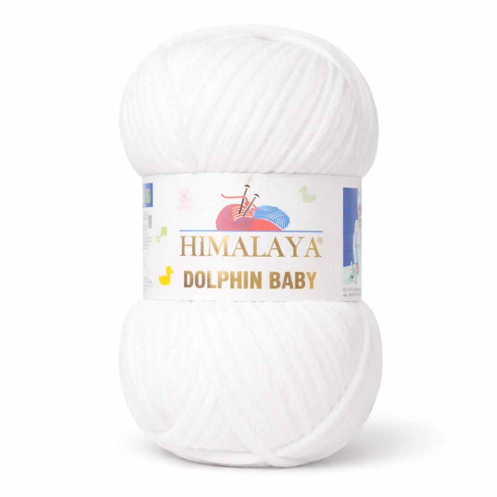 Himalaya Dolphin Baby 80301 White – plush chenille yarn