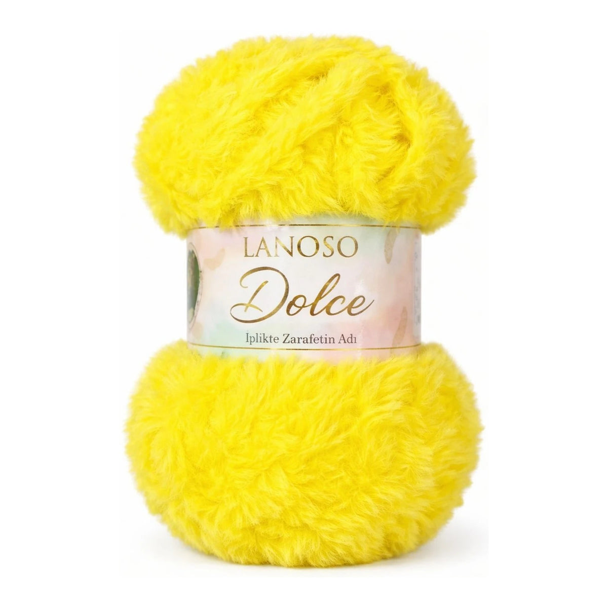 Lanoso Dolce 913 Jaune – fil effet fourrure