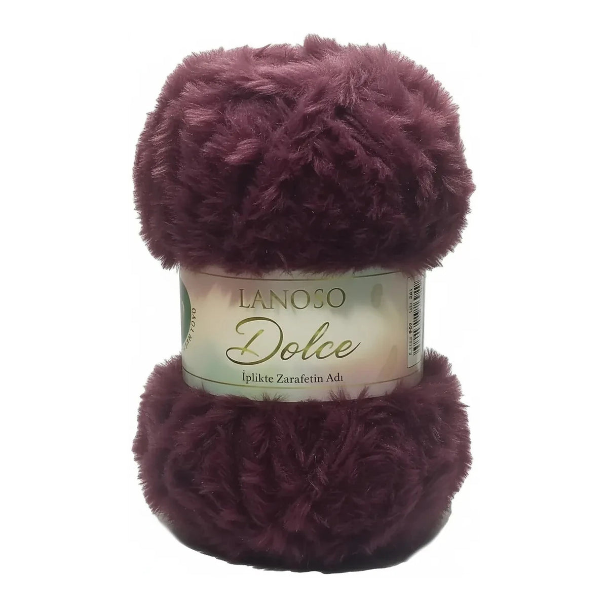 Lanoso Dolce 957 Bordeaux – fil effet fourrure
