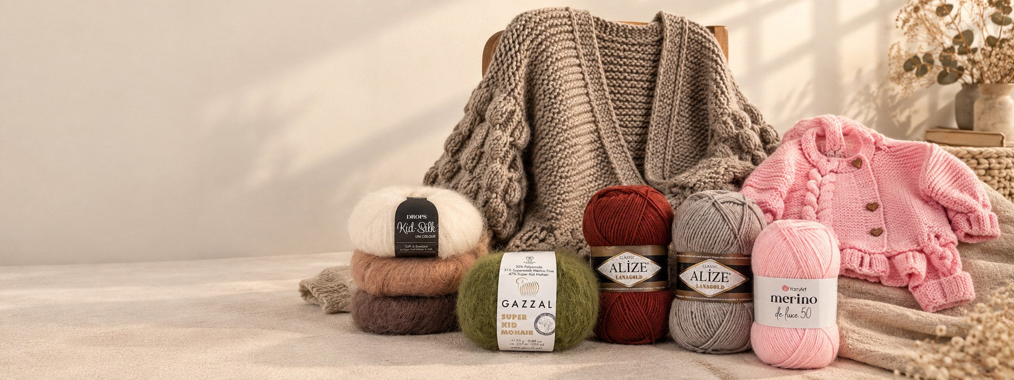 Autumn bestseller yarns and cosy knitted cardigans