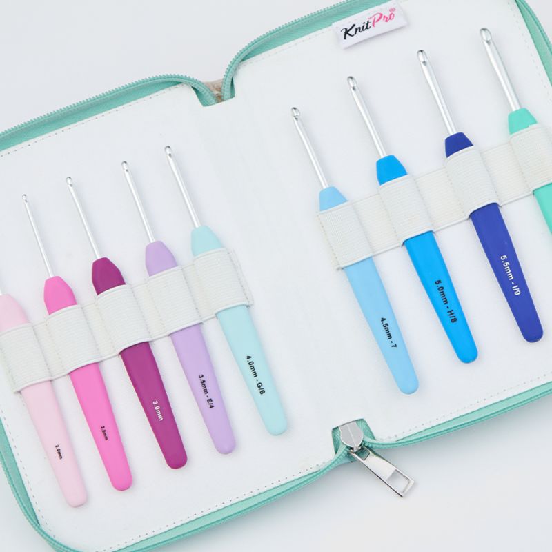 KnitPro Waves 2.0 Deluxe heegelnõelte komplekt (9 tk)