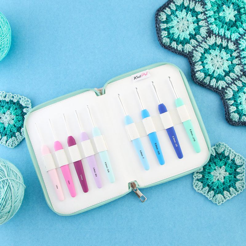 KnitPro Waves 2.0 Deluxe heegelnõelte komplekt (9 tk)