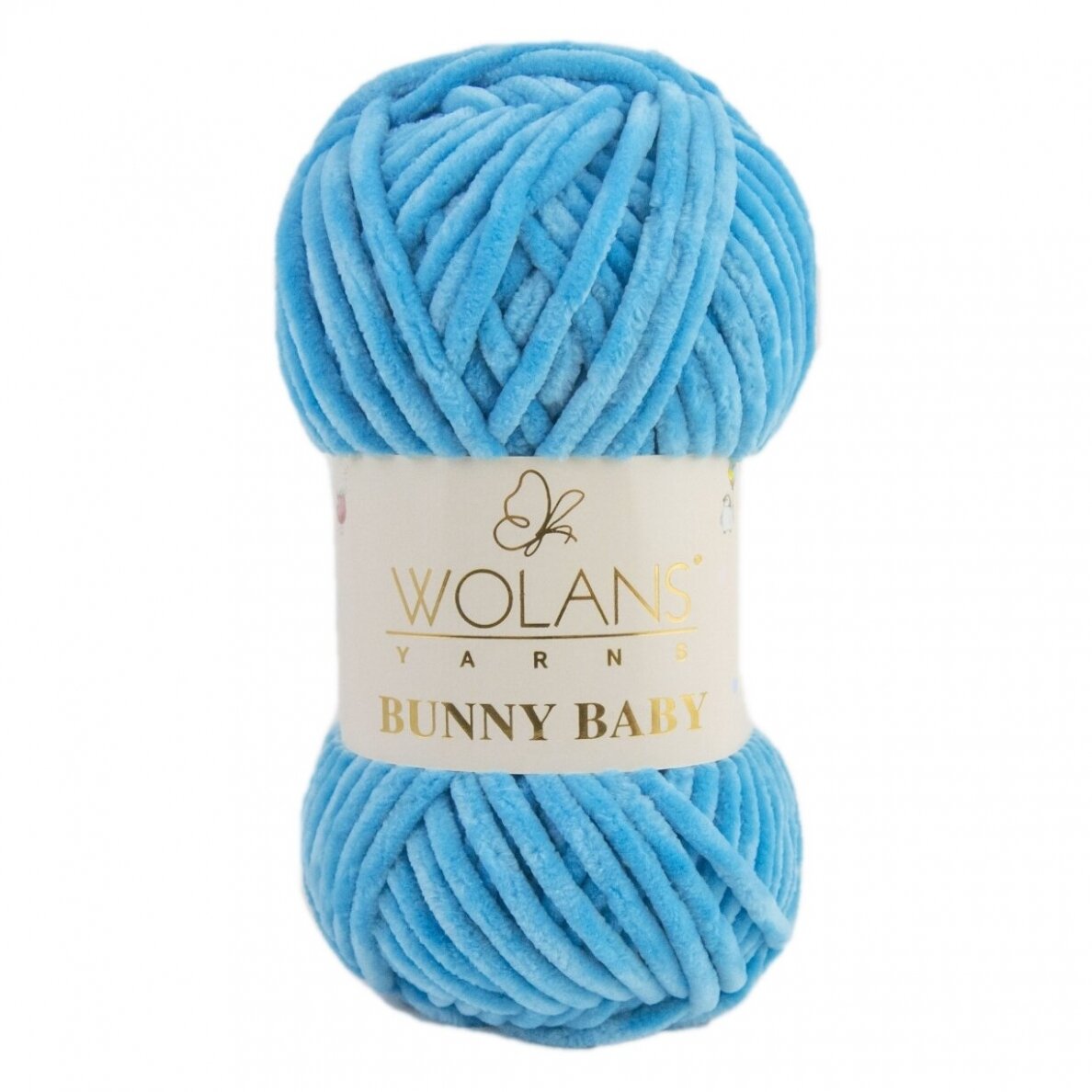 Wolans Bunny Baby 100-12 Žydra – pliušiniai siūlai